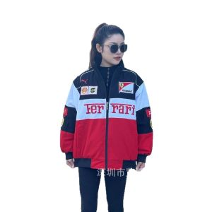 F1 Racing Suit Embroidery Jacket Motorcycle Harley Coat Retro Style Cycling Clothing Motorcycle Clothing European and American Style Flight Suit