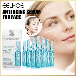 Eelhoe Hyaluronic Acid Anti Aging Serum Shrink Pores Anti-Wrinkle Increase Brightness Whitening Face Care Anti Aging Essence Skin Care Serum Moisturizing Hydrating Shrink Pores Facial Anti-sagging Deep Moisturing Brighten Skin Tone B5 Ampoule Essence