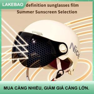 【LAKEBAO】 1 mảnh 3C được chứng nhận nam và nữ trưởng thành phim hoạt hình Xe đạp điện xe máy nửa Mũ bảo hiểm với kính bảo hộ xe đạp