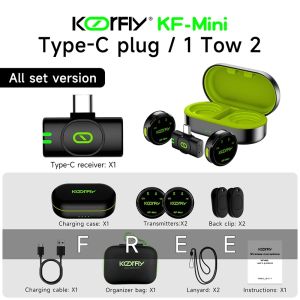 KOORFLY MINI Wireless Lavalier Microphone for  15 & Android Lapel Mic Noise Cancellation
