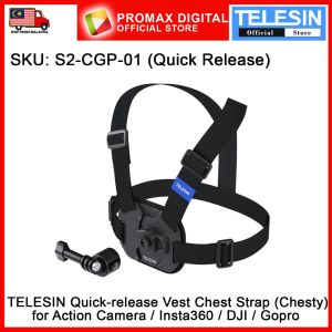New Model! TELESIN S2-CGP-01 Quick-Release Vest Chest Mount Strap Chesty for Action Cam Gopro Osmo Insta360 DJI