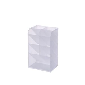 MMLUCK 9/13 ô Hộp đựng đồ để bàn Chèn xiên Màu trơn Hộp đựng mỹ phẩm Hộp đựng cọ trang điểm Sức chứa lớn Hộp đựng văn phòng phẩm Văn phòng phẩm học sinh