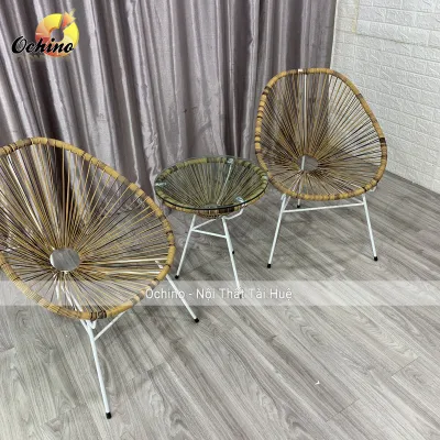 (FREESHIP) Ghế Ban Công Ngoài Trời Sân Vườn Chất Liệu Nhựa Mây Uống Cafe Trà Thích Hợp cả ở phòng khách phòng ngủ ( Có Sẵn)