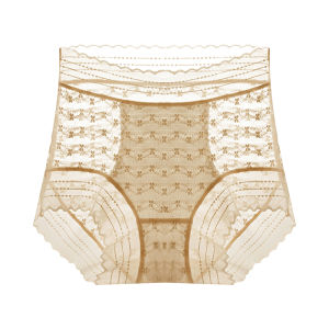 High Waist Tummy Control Hip Lifter Lace Side Panties Comfort Shaping Pants Breathable Seamless Underwear Pluz Size Women