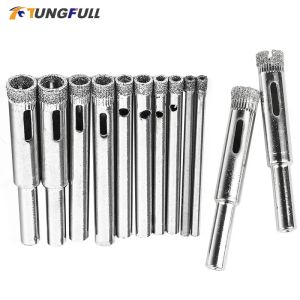 Hanson8 10Pcs Diamond Coated Hole Saw Drill Bit Set for Tile Ceramic Glass Core Hole Saws 3/4/5/6/8mm Dremel Accessories Z4K2H