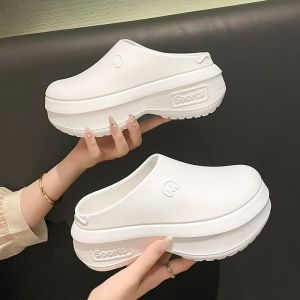 [Free Shipping] Thailand 2026 New Style WomenS Thick-Soled Outdoor Beach Platform Half-Slipper Clogs MenS Shoes For Men