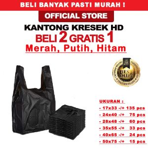 Kantong Kresek HD Warna Tebal | Plastik Belanja Warna | 3 Pack | Tidak Mudah Sobek & Tahan Berat