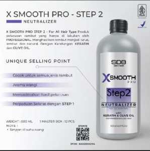 [BPOM] SDB X SMOOTH Keratin Smoothing Hair Treatment step 1-2 500ml Solusi Rambut Sehat