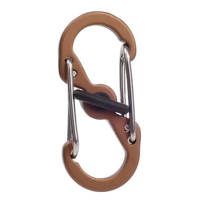 3/5Pcs Outdoor Camping S Type Carabiner with Lock Mini Keychain Hook Anti-Theft Outdoor Camping Backpack Buckle Key-Lock Tool