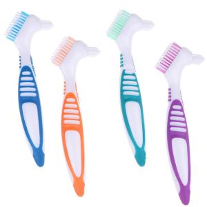 Denture Bath Box Denture Clean Brush False Teeth Storage Box With Hanging Net Denture Clean Set