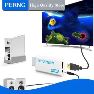 [PERNG] Tehe 1PC Wii TO HDMI Adapter 2HDMI Full HD Converter อะแดปเตอร์สัญญาณเสียงสำหรับ PC HDTV