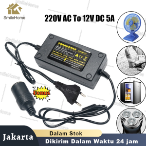 Adaptor Converter Adapter AC/DC 220V AC To 12V DC 5A Socket Lighter Socket Lighter Adaptor Colokan Lighter Mobil Ke Listrikadaptor power dc 12 24 vadaptor dcadaptor 12 volt 5 ampere untuk kompresor mini