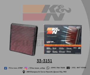 K&N AIR FILTER 33-3151 (SUZUKI JIMNY JB74 2018-UP/JIMNY 5 DOOR)