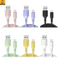 COD Color Box Fast Charger Set iPhone Liquid Silicone USB Charger Extra Long Cable IOS Jack. 