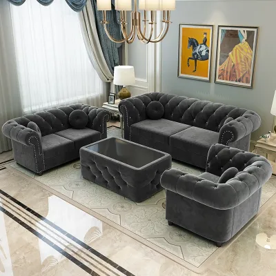 JASS Furniture SOFA CHESTERFIELD classic sofa set 3 seater 2 seater 1 seater custom color