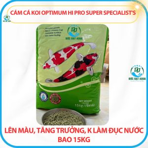 CÁM CÁ KOI LÊN MÀU k làm đục nước Optimum Hi Pro Super Specialists Koi Food bao 15kg