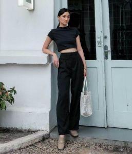 ORO PANTS - Loose Pants HighWaist Trouser Wanita - Anti Kusut - Celana Kulot Kerja Wanita