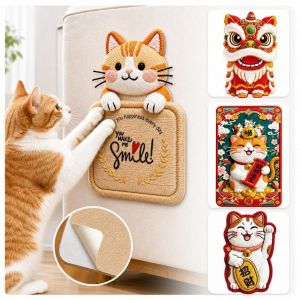 WAPKTY Tự dính Thảm cào móng cho mèo Có thể tháo rời Chống mài mòn Dụng cụ cào móng cho thú cưng Phim hoạt hình Vật bảo vệ đồ nội thất Bảng cào móng cho mèo Thú cưng