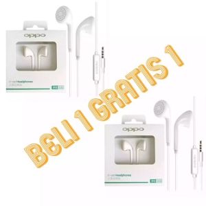 [ PROMO ] HEADSET / HANDSFREE OPPO ORIGINAL BELI 1 GRATIS 1 / HEADSET OPPO ORIGINAL MH 133 / SUPPORT MIC TELPONAN DAN BISA DI GUNAKAN KESEMUA JENIS ANDROID/ HEADSET OPPO ORIGINAL