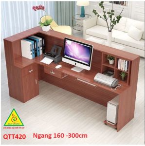 QUẦY LỄ TÂN QUẦY TIẾP TÂN QUẦY TÍNH TIỀN QUẦY THU NGÂN QTT420- Nội thất lắp ráp Viễn Đông Adv