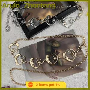 Aryio Harajuku Punk Mặt Trăng Kim Loại Thắt Lưng Phụ Nữ Cổ Điển Punk Gothic Mặt Trăng Mặt Trời Cao Eo Chuỗi Thắt Lưng Mặt Dây Chuyền Thắt Lưng Nữ