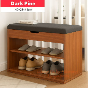 【M018 Wooden Shoe Rack Bench】Convenient Seat Wearing Taking off Shoes Strong Organizer