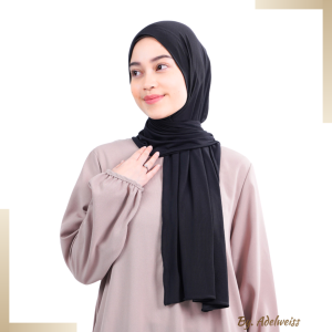 Kerudung Pashmina Jersey Instan Warna Solid Model Terbaru 2024 - Hijab Paris Premium