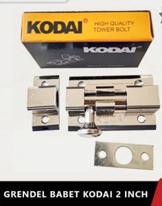 Grendel Pintu Gerendel Jendela Alumunium Kodai 2 Inch 2" Slot Aluminium Babet AL XL Chrome