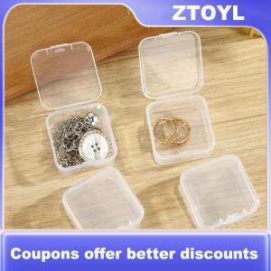 【ZTOYL】 PP lưu trữ hộp mini nhựa trong suốt trường hợp container vuông hình chữ nhật bao bì hộp cho Jewellry hạt nhỏ các mặt hàng