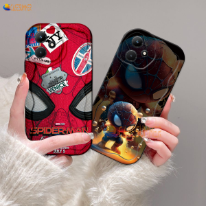(Lokal Ready) Casesummer Casing hp Infinix Smart 8 Note 30 Hot 30i Note 12 G96 Hot 12 Play 11 Play 9 Play 10 Play Smart 5 Smart 6 Smart 7 Hot 20SCartoon Cool Spider-Man 3D Wavy Curved Edge Soft Glossy Back Case