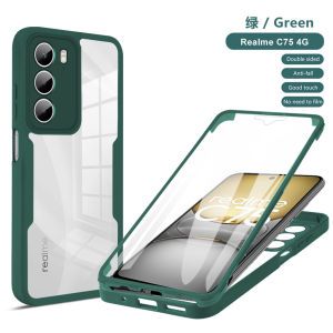 Realme C75เคส C75X สำหรับ Realme C75 C75x 4G RealmeC75x RealmeC75 2025เคสใส่โทรศัพท์360คลุมทั้งหมดใสโปร่งใสกันกระแทกด้านหน้านุ่ม TPU ด้านหลังทุกส่วนของเครื่อง PC แบบแข็งมาทั้งหมด
