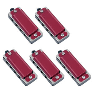 5Pcs Mini Harmonica Necklace 4 Holes 8 Tones Musical Instrument Mouth Organ Music for Children and Beginners