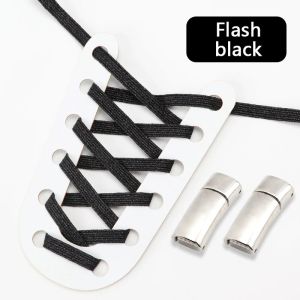 Flat Shoelaces Elastic Metal Lock Magnetic Shoe Laces Without Ties Men and Women Casual Lazy Shoelace Accessories Shoestring