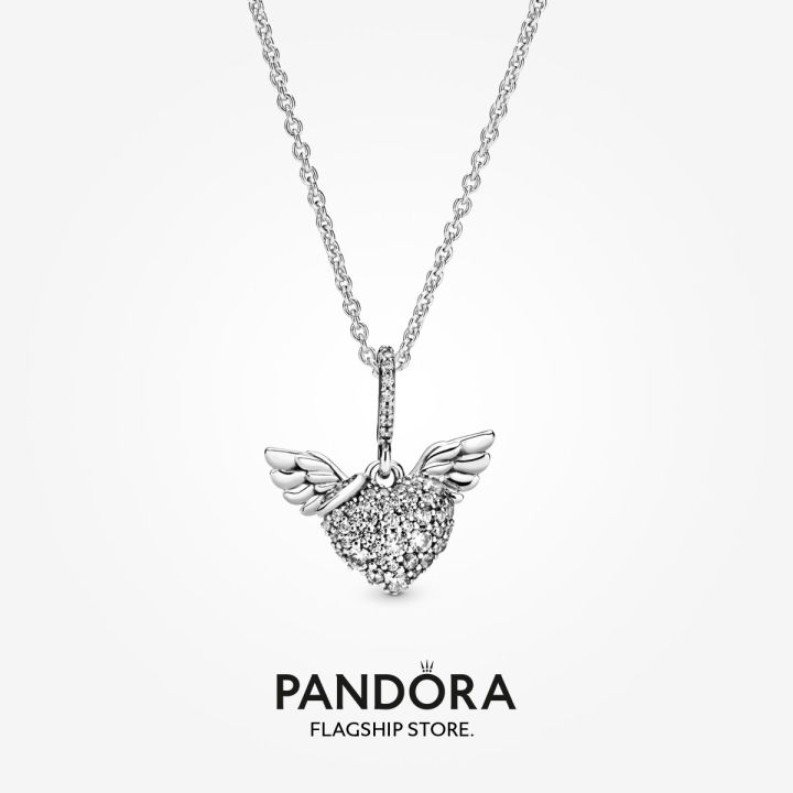 1/15 CT. T.W. Diamond Sideways Angel Wing Necklace in Sterling Silver |  Zales