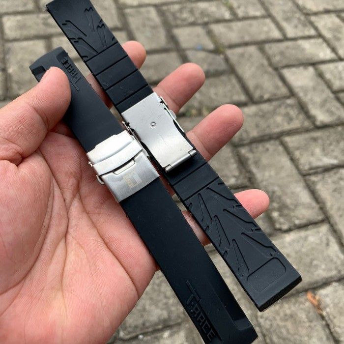 STRAP TALI JAM TANGAN TISSOT TRACE T RACE HITAM Lazada Indonesia