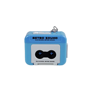 Retro Tape Keychain Recorder with Playback/Record - Mini Music Box Gift for Couples Birthday & Christmas (Battery Operated)
