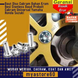 Baut Disc Cakram Bahan Krom Besi Stenless Baud Probolt Cakram Universal Yamaha Honda Suzuki