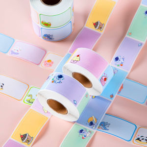 SHUNAICHI 280pcs Cartoon Name Stickers Waterproof Self-adhesive Name Labels Children School Stationery Tag Animals Patterns Personal Tags