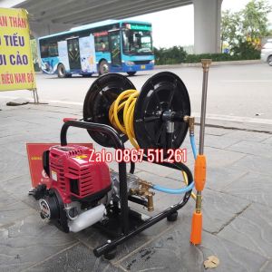Máy phun thuốc trừ sâu GX35 loại cao cấp gắn rulo cuộn dây