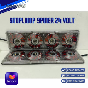 46 Cm 24 Volt - (2Pcs) Lampu Rem Belakang Truck Model Spiner