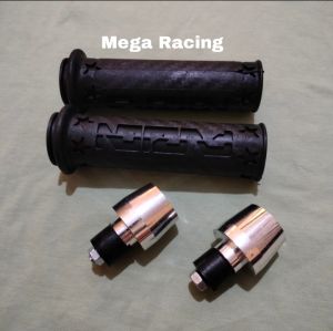 PAKET HEMAT HANDGRIP/GRIP/HANDFAT/SARUNG GAS FUZION HITAM EMPUK MOTIF BINTANG + JALU STANG CHROME BISA UNTUK SEMUA MOTOR