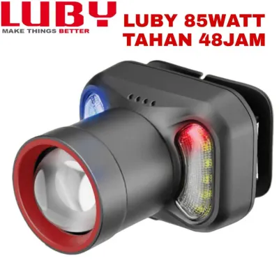 SENTER KEPALA LED LUBY L-2925L PRO 85WATT BATERAI 4800MAH TAHAN HINGGA 48 JAM - BAHAN ALMUNIUM - WATERPROOF