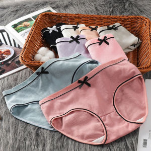 3pcs Seluar Dalam Wanita Lancar Plus Saiz M-2XL Warna Candy Seluar Dalam Korea Comel Seluar Dalam Wanita