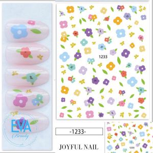Sticker Dán Móng Tay 3D Dạng Decal Dán Chống Nước Hoạ Tiết Bông Hoa Joyful nail 1233