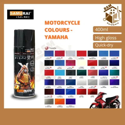 BSM Samurai Spray Paint Motorcycle Colours (Yamaha) Motorcycle Paint Spray cat Cat semburan 摩托喷漆 1 Tin (400ML)