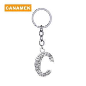 【CANAMEK】 Fashion Charm 26 English Letters A-Z Alphabet Keychains Car Bag Alloy Name Key Chains Jewelry