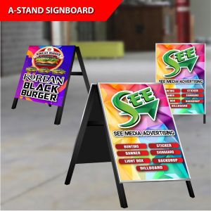 A TYPE STAND Signboard ✔Custom Make✔ untuk meletakkan di Tepi Jalan atau hadapan kedai 放置在路边或店面的招牌