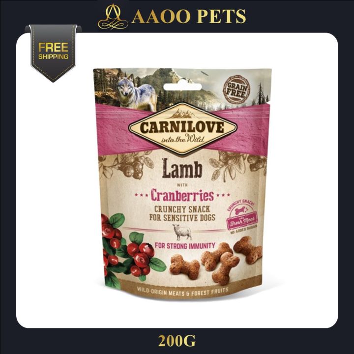 AAOO Pets] Carnilove Lamb With Cranberries Crunchy Snack Dog