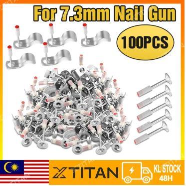 100PCS Ceiling Nail Set Alloy Steel Mini Woodworking Nail Professional Hardware For Carpentry Renovation Projects (25mm / 0.98in Hook Nail