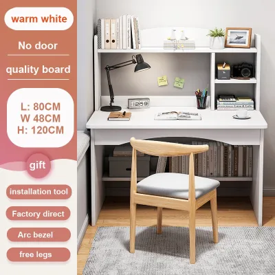 HOMESENCE bàn gỗ văn phòng bàn vi tính bàn vi tính 2 tầng bàn vi tính có hộc tủ bên dưới có cả giá sách lắp dễ dàng